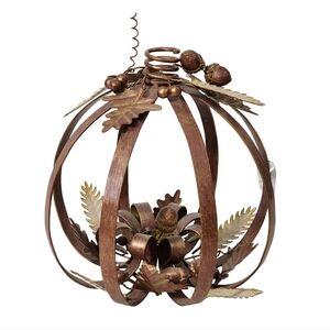 Rustic Metal Fall Pumpkin Votive Candle Holder Thanksgiving Decor 8"x 7.7"x 7.7"